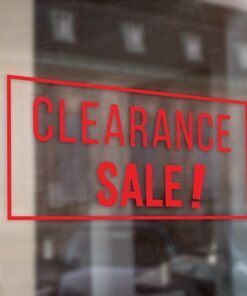 Alternative view of สติ๊กเกอร์ป้ายข้อความ “CLEARANCE SALE” (ลดล้างสต๊อก) เป็นสติ๊กเกอร์ไดคัทพื้นใส สามารถนำไปติดได้ทันที