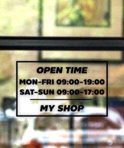 สติ๊กเกอร์ไวนิล เวลาเปิดปิดร้านค้า ขนาด 20x30 cm สามารถแจ้งติดต่อแก้ไขเวลาได้ที่ช่องแชท ป้ายเปิดปิด เวลาเปิดร้าน ปิดร้าน