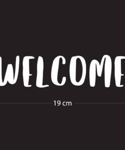 สติ๊กเกอร์ข้อความ "WELCOME" ขนาด 19x5 cm เป็นสติ๊กเกอร์ PVC ตกแต่งหน้าร้าน ติดผนัง ติดกระจก เพื่อความสวยงาม - Image 4