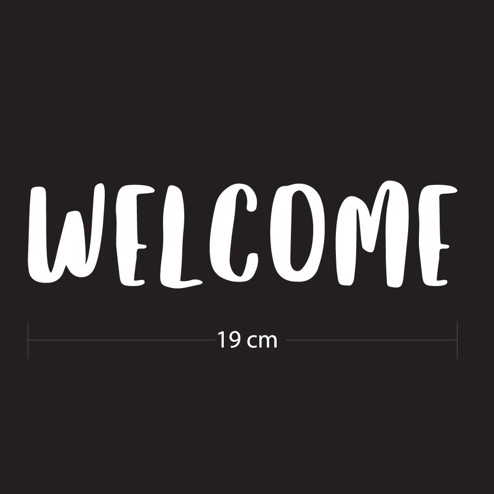 สติ๊กเกอร์ข้อความ "WELCOME" ขนาด 19x5 cm เป็นสติ๊กเกอร์ PVC ตกแต่งหน้าร้าน ติดผนัง ติดกระจก เพื่อความสวยงาม - Image 4