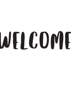 สติ๊กเกอร์ข้อความ "WELCOME" ขนาด 19x5 cm เป็นสติ๊กเกอร์ PVC ตกแต่งหน้าร้าน ติดผนัง ติดกระจก เพื่อความสวยงาม
