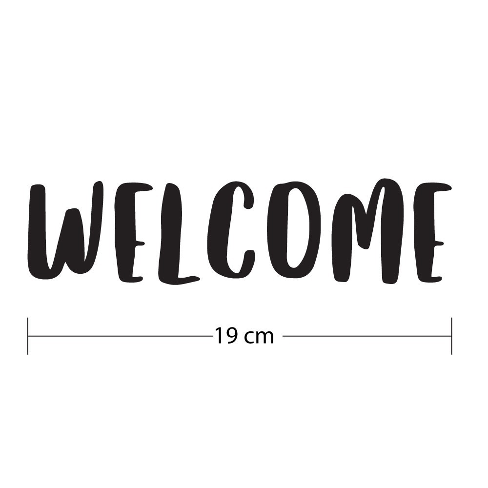 สติ๊กเกอร์ข้อความ "WELCOME" ขนาด 19x5 cm เป็นสติ๊กเกอร์ PVC ตกแต่งหน้าร้าน ติดผนัง ติดกระจก เพื่อความสวยงาม - Image 2