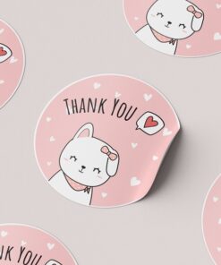 สติกเกอร์ฉลากสินค้า สติ๊กเกอร์ขอบคุณ สติ๊กเกอร์ Thank you สติกเกอร์ป้ายสินค้า ฉลากสินค้า กันน้ำ 100% เหนียวติดทน
