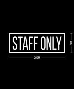 Alternative view of สติ๊กเกอร์ข้อความ "STAFF ONLY" ขนาด 20x7 cm สีขาว เฉพาะพนักงานภาษาอังกฤษ