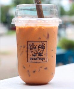 Alternative view of สติกเกอร์ชานมไข่มุก สติกเกอร์ฉลากสินค้า สติกเกอร์ติดแก้วชานม สติกเกอร์ใส ขนาด 4x4cm 75ดวง