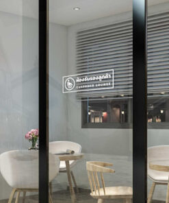 ป้ายห้องประชุม meeting room เป็นสติกเกอร์ไดคัทพื้นใส เหมาะสำหรับติดกระจก - Image 4