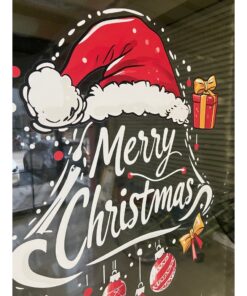 ตกแต่งกระจกหน้าร้านและบ้านให้สวยงามรับเทศกาลคริสต์มาส Christmas ไม่มีกาว! สติ๊กเกอร์ติดกระจกสูญญากาศ ติดง่าย - Image 3